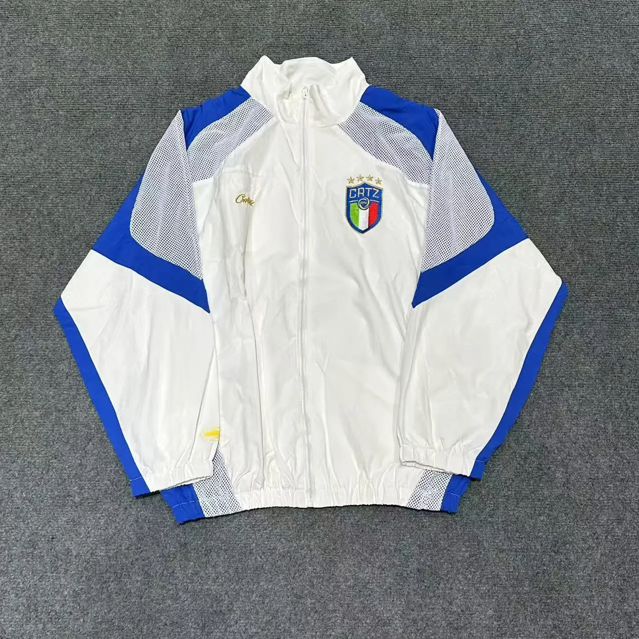 데빌 아일랜드 자수 로고 셔틀 위브 캐주얼 스포츠 슈트 봄 얇은 긴 바지 지퍼 재킷 청소년 남아 가을 의류