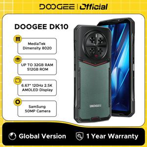 【브랜드+】DOOGEE DK 10 5G 러기드 폰 디멘시티 8020 6.67인치 2.5K AMOLED 디스플레이 12GB 512GB 5150mAh 120W 충전 스마트폰