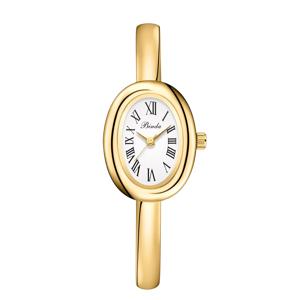 로마 숫자 다이얼이 있는 빈다 럭셔리 골드 여성용 쿼츠 팔찌 시계, 여성용 패션 손목시계, 소녀용, 선물용
