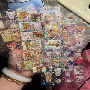 5Pcs 귀여운 만화 편안한 곰 스티커 Kawaii 물병 스티커 어린이 청소년, 방수 비닐 스티커, 미적 노트북