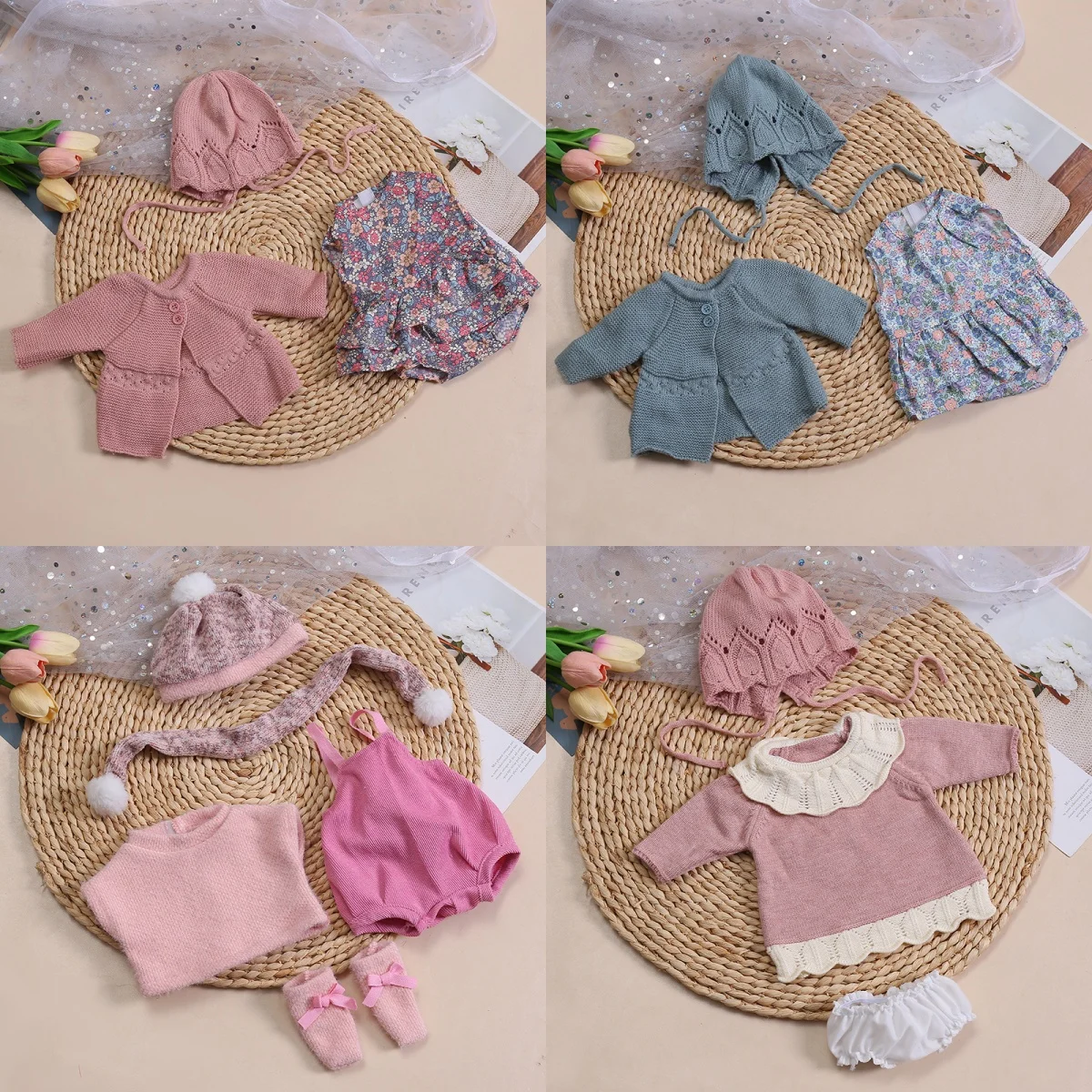 45cm 아기 인형 용 인형 옷 45cm 인형 용 DIY 인형 액세서리 다시 태어난 아기 인형 용 스웨터 점프 슈트 옷