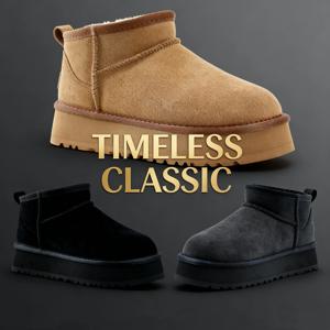 럭셔리 브랜드 인조 양모 여성용 아웃도어 라운드 토 로퍼 호주 따뜻한 캐주얼 신발 양모 하이탑 신발