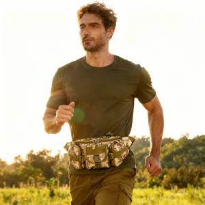남성용 방수 아웃도어 웨이스트 백 몰리 위장 사냥 하이킹 등산, 스포츠 벨트 팩 전투 아웃도어 백