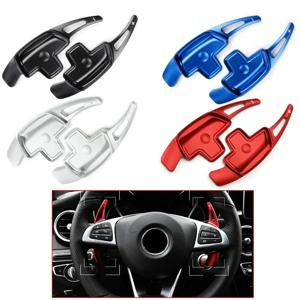 메르세데스 벤츠 A B M 클래스 W176 W246 GLK SLK CLA GLA용 자동차 스티어링 휠 패들 시프트 익스텐션 시프터 DSG 스티커 스타일링