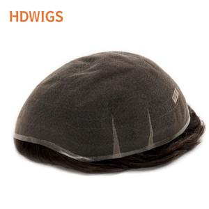 전체 레이스베이스 남성 Toupee 남성 보철 머리 스트레이트 30mm 웨이브 인도 인간 레미 헤어 가발 헤어 시스템 자연 색상 헤어 라인