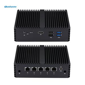 5x 인텔 2.5G LAN 콰톰 미니 PC J4105 쿼드 코어 1.5GHz DIY 소프트 라우터 방화벽 팬리스 24/7 작동