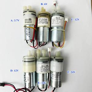 1PC 마이크로 370 모터 워터 펌프 DC 3.7V/ 6V/ 12V/ 24V 자체 프라이밍 다이어프램 워터 펌프 흡입 유량 제어 펌프 탱크