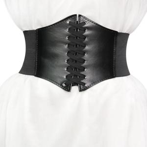 여성 섹시한 코르셋 와이드 PU 가죽 세련된 슬리밍 벨트 Bustiers 넓은 탄성 높은 허리 벨트 Feminin Ceinture 허리띠