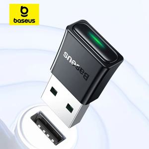 Baseus USB Bluetooth 어댑터 무선 5.3 PC 스피커 용 동글 무선 마우스 키보드 음악 오디오 수신기 송신기 어댑터