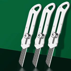더 큰 크기의 금속 스테인레스 유틸리티 나이프 헤비 듀티 아트 커터 나이프 선명도 산업용 등급 couteau 상자 오프닝 커터 도구