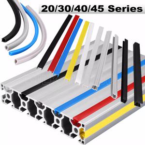 10 개/몫 6mm/8mm/10mm 슬롯 커버 플랫 씰 프로파일 패널 홀더 20/30/40/45 시리즈 알루미늄 프로파일 용 1000mm 길이