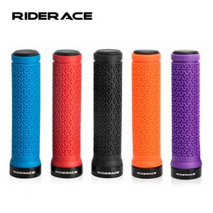 RIDERACE 자전거 핸들 바 그립 MTB 산악 자전거 단면 잠금 핸들 바 커버 고무 미끄럼 방지 사이클링 액세서리
