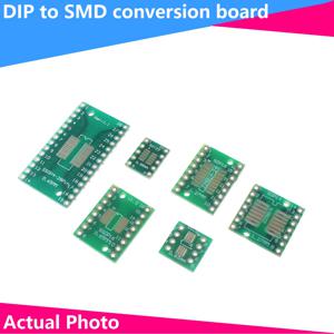 5/10PCS PCB 보드 키트 SMD DIP 어댑터 변환기 플레이트 SOP MSOP SSOP TSSOP SOT23 8 10 14 16 20 28 SMT To DIP