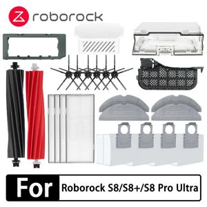 Roborock S8 S8 Pro Ultra S8+ 액세서리 걸레 Choth 진공 가방 사이드 브러시 필터 교체 가능한 로봇 진공 청소기 예비 부품