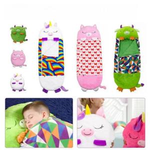 어린이 동물 침낭, 만화 봉제 인형 베개, 따뜻하고 부드럽고 게으른 수면 자루, 소년 소녀 크리스마스 선물
