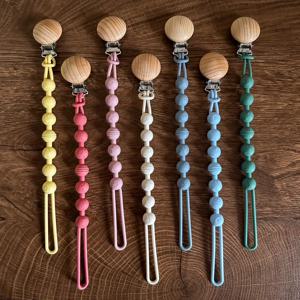 아기 젖꼭지 클립 통합 실리콘 아기 젖꼭지 체인 Teether 젖니가 남 장난감 더미 클립 홀더 체인 클립 아기 선물