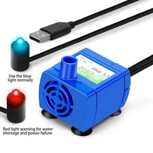 초저소음 브러시리스 모터 미니 수중 펌프, USB DC 5V 반려동물 물 디펜서, DR-DC160 워터 펌프, 160L/H, 1.5W