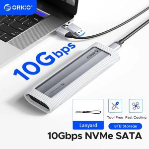 ORICO M.2 NVMe SATA SSD 인클로저 도구가 필요 없는 USB 외부 10Gbps M.2 NVMe-USB 어댑터 지원 PCIe NVMe 및 SATA SSD용 UASP
