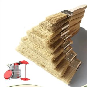 5개입 페인트 브러쉬 나무 손잡이 BBQ 브러쉬 1/2/4/5/6 인치 부드러운 털 페인팅 브러쉬 벽 및 가구 페인트 도구 세트