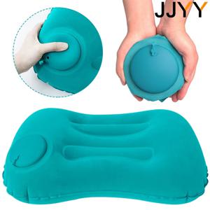 공기 풍선 목 베개 프레스 유형 여행 베개 휴대용 잠자는 비행기 베개 목 지원 자동차 베개 침구 쿠션