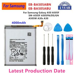 EB-BA505ABN EB-BA505ABU 배터리, 삼성 갤럭시 A50, A505F, SM-A505F, A505FN, DS, GN, A505W, A30s, A30 + 도구, 4000mAh, 신제품