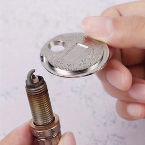 코인 유형 0.6-2.4mm 0.02-0.10 인치 점화 플러그 갭 게이지 측정 도구 범위 점화 플러그 게이지 구경 측정 도구