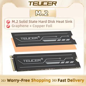 TEUCER 그래핀 구리 호일 M.2 SSD 방열판, NVMe NGFF 2280용 이중 레이어 냉각 설계, 노트북/PS5용 열 라디에이터