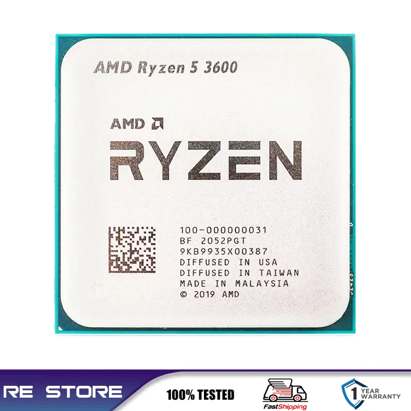 AMD Ryzen 5 R5 3600 3.6GHz 6코어 12스레드 CPU 프로세서 LGA AM4