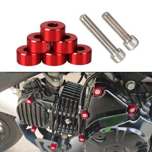 M6 6개/팩 JKdreamer 알루미늄 펜더 와셔 및 볼트 혼다 에어 인렛 매니폴드, 엔진용