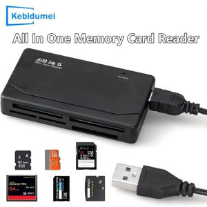 USB 2.0 올인원 메모리 카드 리더, 외부 카드 리더, SD SDHC 미니 마이크로 M2 MMC XD CF 리더, MP3 디지털 카메라용, 480Mbps