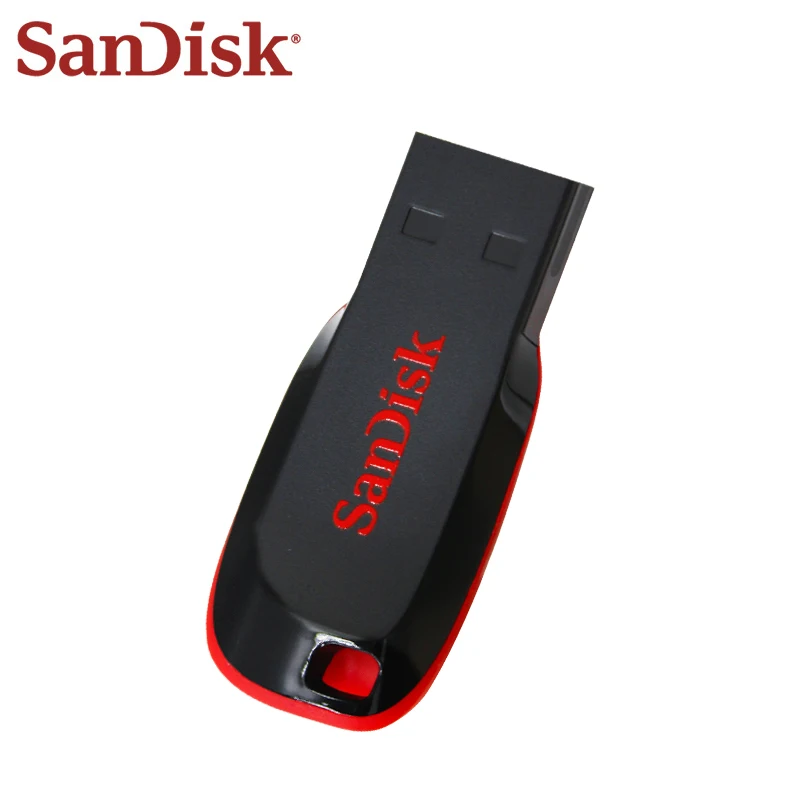 SanDisk Cruzer 블레이드 USB 플래시 드라이브, 컴퓨터용 휴대용 USB 저장 디스크, 메모리 스틱, 16GB, 32GB, 64GB, 128GB, 정품