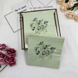 화려한 프린트 냅킨 꽃, 결혼식, 특별한 와인, 유리, 꽃 종이, 파티, 일회용 종이 플레이스매트, 2 겹, 33*33cm, 20 개/P