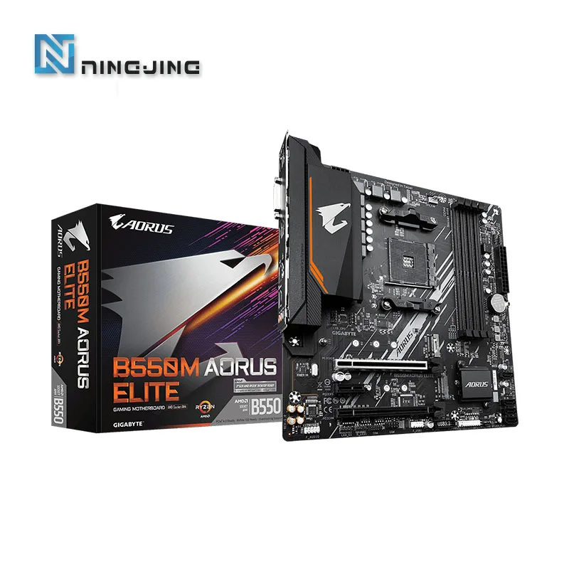 GIGABYTE AORUS ELITE 마더보드 마이크로 ATX 소켓 AM4, Ryzen 5000 4000 3000 시리즈 CPU 듀얼 채널 DDR4 SATA3 M.2 용, B550M, 신제품