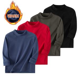 1/3 피스 가을, 겨울 어린이 미드 칼라 바닥 셔츠 솔리드 컬러 조커 소녀 긴 소매 티셔츠 소년 캐주얼 S