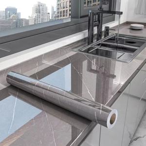 40cm 주방 자체 접착 벽 접착제 벽지 대리석 패턴 Pvc 홈 장식 오일 방지 방수 럭셔리 홈 장식