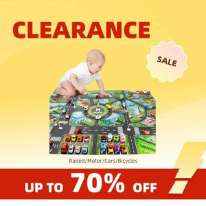 클리어런스_130*100CM 어린이용 도로 지도 카펫 주차장 도로도 83*58CM 도시 교통 지도 남아 여아 교육용 장난감