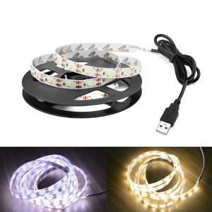 5V USB Led 스트립 빛 SMD 2835 1M 2M 3M 4M 5M 흰색/따뜻한 흰색 유연한 조명 리본 TV 배경 테이프 홈 장식 램프