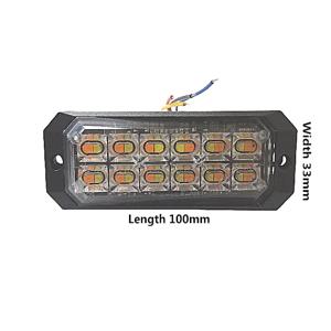 72W Led 자동차 스트로브 경고등, DC12V/24V, 듀얼 컬러 24Led * 3W, 자동차 교통 안전 비상 조명, 그릴 플래시 라이트, 방수