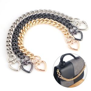 금속 지갑 체인 스트랩 연장기, 하트 모양 지갑 체인, 액세서리 참, 크로스바디 숄더 핸드백 스트랩 연장, 1 개