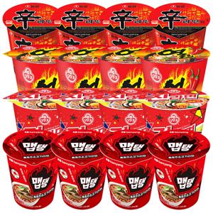 컵라면 소컵 세트(신라면4개+열라면4개+진라면매운맛4개+맵탱흑후추소고기4개)