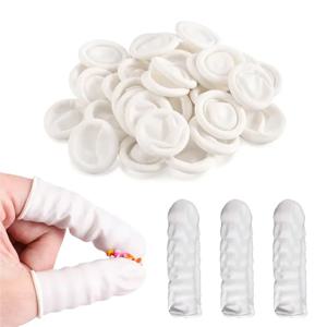 50/100Pcs 보호 손가락 끝 천연 고무 장갑 DIY 에폭시 수지 금형 만들기 도구에 대 한 일회용 라텍스 손가락 침대