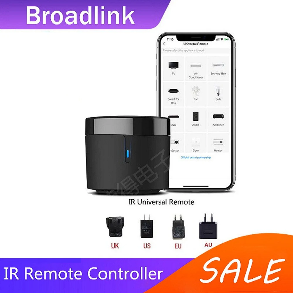 Broadlink RM4 미니 WiFi IR 리모컨 (AC/TV 박스용) Alexa 및 USB 어댑터와 호환