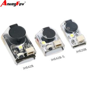 파인더 JHE42B JHE42B_S JHE20B 5V 슈퍼 시끄러운 부저 추적기 110dB, FPV 레이싱 드론 비행 컨트롤러 용 LED 부저 경보 포함
