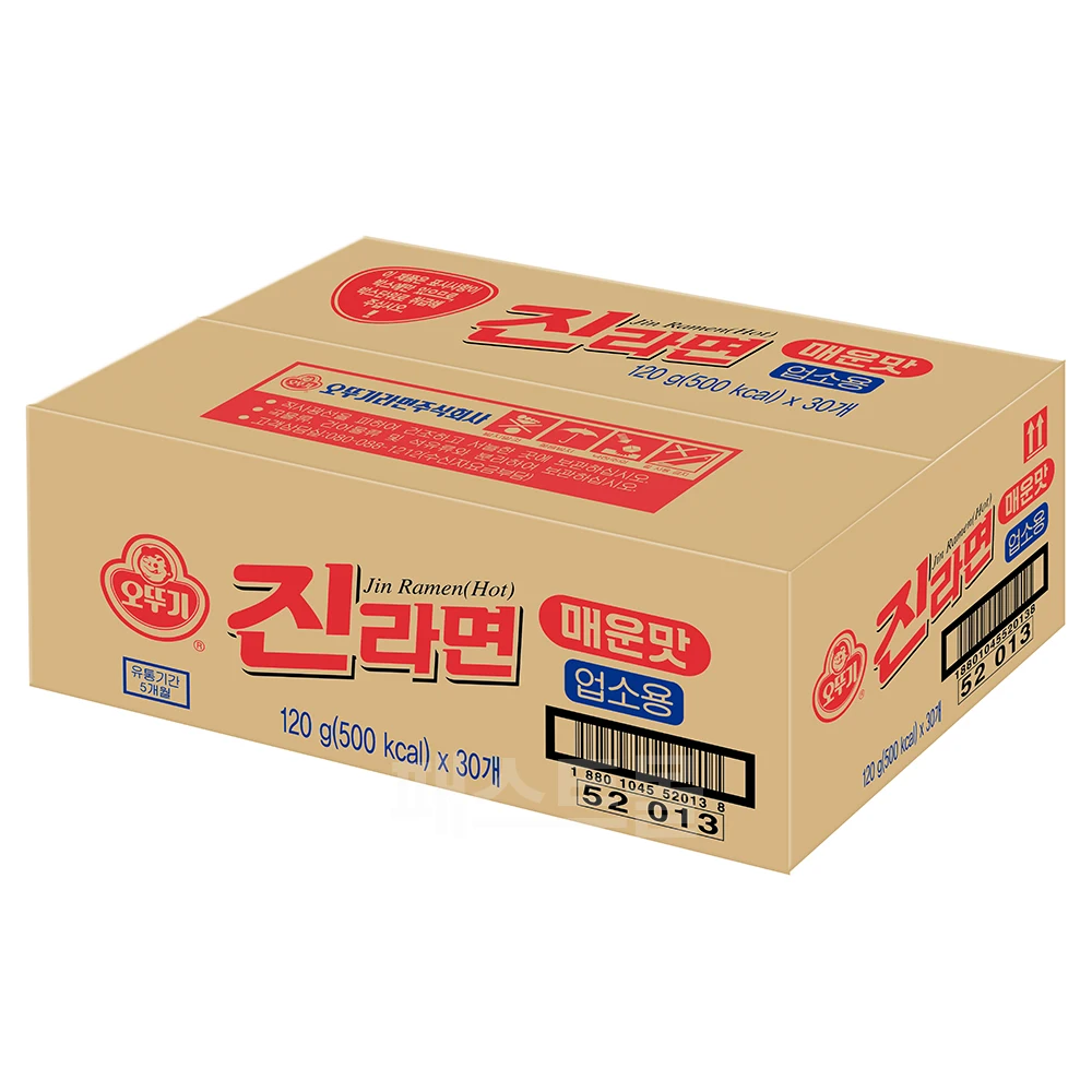 오뚜기 진라면 매운맛 업소용벌크(120g X 30개) 1박스