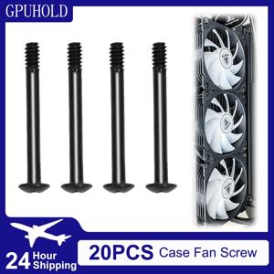 GPUHOLD 20PCS 컴퓨터 케이스 팬 긴 나사 라디에이터 PC 팬 나사 컴퓨터 냉각 섀시 팬 구성 요소 나사