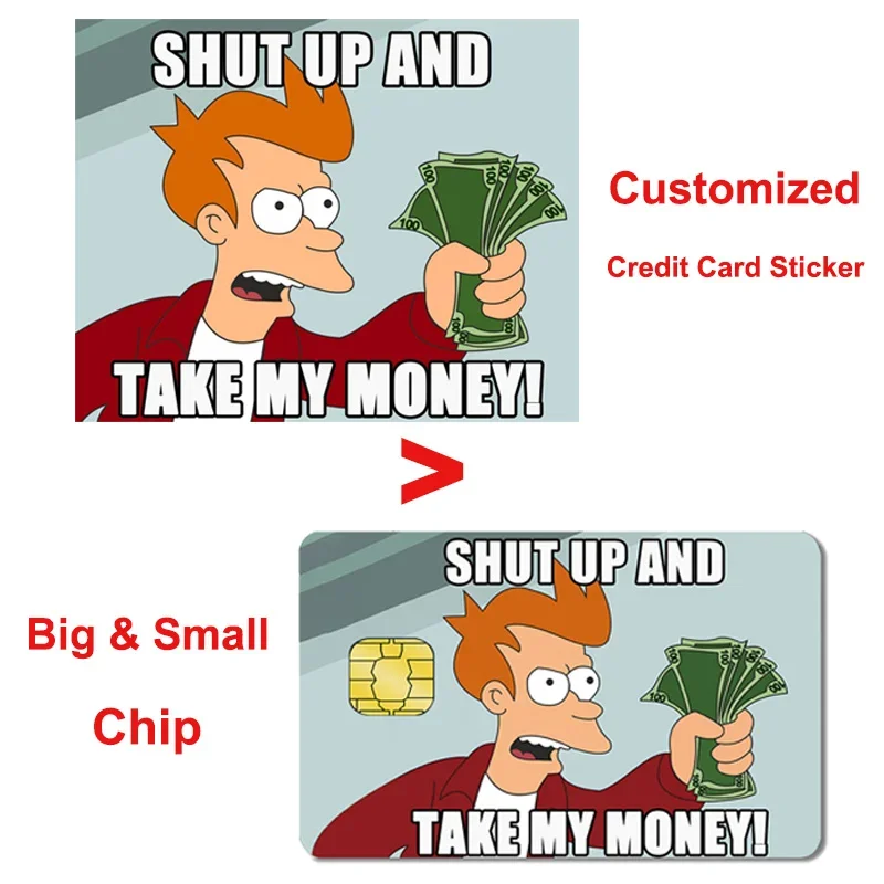 2.5D 스테레오 DIY 맞춤형 디자인, 한쪽 커버 스티커 테이프 필름, 신용 카드 부채 카드용, 작은 대형 칩