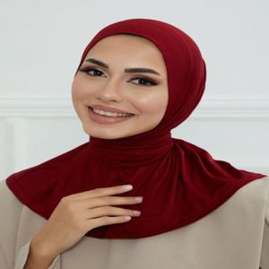 스냅 패스너 이슬람 여성을위한 인스턴트 Hijab 전체 커버 헤드 랩 스카프 이슬람 터번 캡 Turbante Mujer 착용 준비