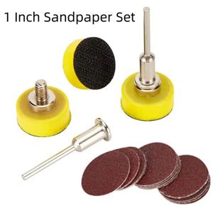 100PCS 25mm 1 인치 샌딩 디스크 샌딩 디스크-연마 종이 Dremel 도구 용 1 인치 연마 연마 패드