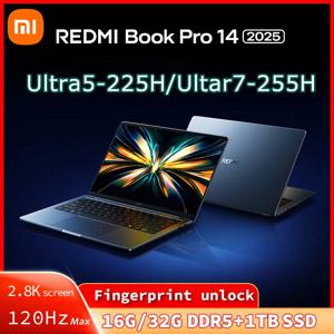 Xiaomi Redmi Book Pro 14 2025 노트북 Intel Core Ultra 7 255H/Ultra 5 225H 32G DDR5+ 1T SSD 2.8K 120Hz 노트북 오피스 울트라북