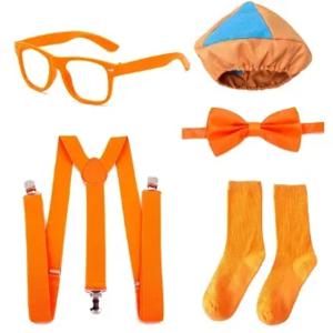 Blipiing 교사 의상 파티 장식 영어 교사 모자 스트랩 안경 활 세트 교사 테마 생일 파티 용품